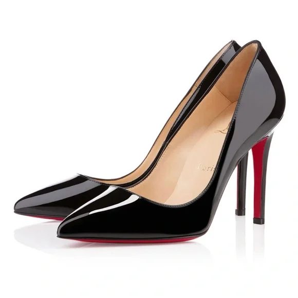 Christian Louboutin Pigalle 100mm Patent Leather Pumps - Picture 1 of 12